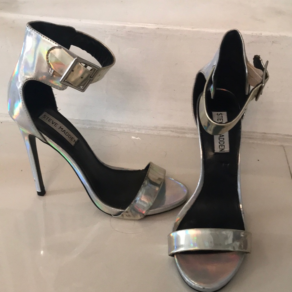 Steve Madden high heeled iridescent strap sandal